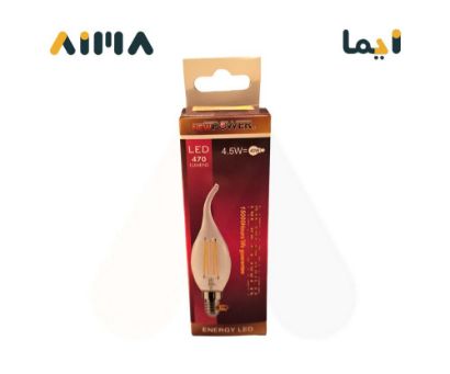 صورة نيو باور لمبة ليد معكوف فيلي منت 4.5 واط أصفر E14 ديمر